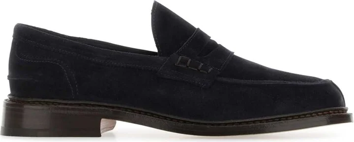 Dark Blue Suede Adam Loafers