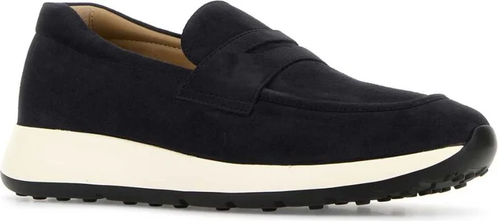 Dark Blue Suede Loafers - Image 2