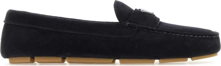 Dark Blue Suede Loafers