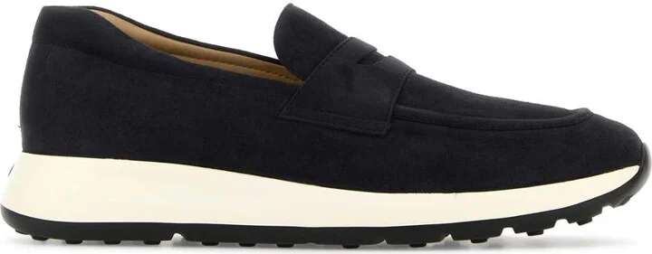 Dark Blue Suede Loafers