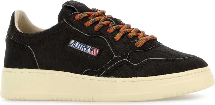 Dark Brown Calf Hair Medalist Sneakers - Image 2