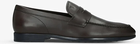 Dark Brown Gomma Leggero Leather Loafers Eur 43.5 / 9.5 Uk Men