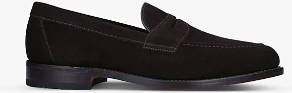 Dark Brown Imperial Strap Suede Loafers Eur 42.5 / 8.5 Uk Men