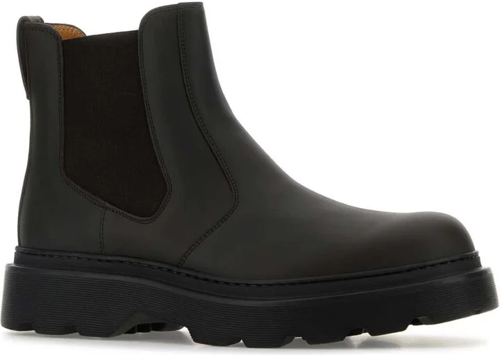 Dark Brown Leather Ankle Boots - Image 2