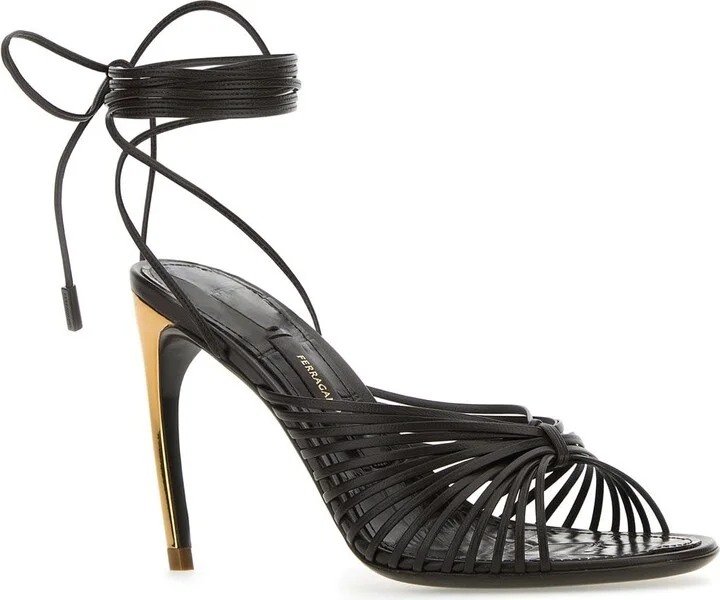 Dark Brown Leather Atena Sandals - Image 2