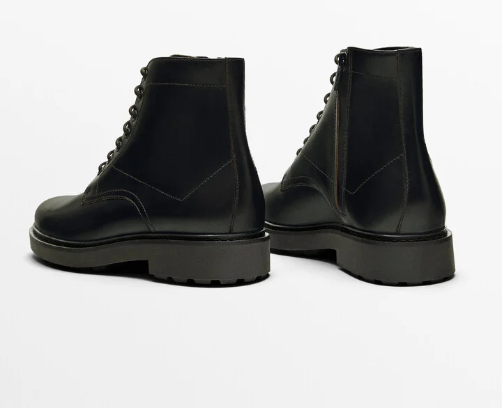 Dark Brown Leather Boots - Image 4