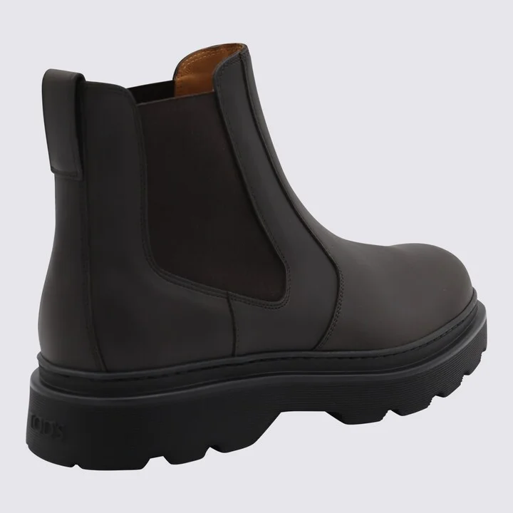Dark Brown Leather Boots - Image 3