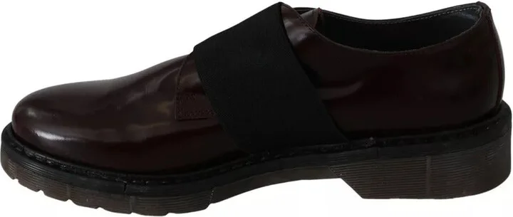 Dark Brown Leather Elastic Strap Women's Shoes (Pre-Owned) - Image 2