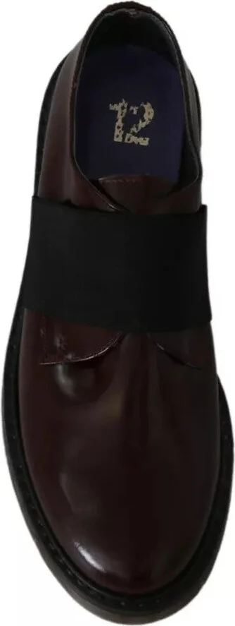 Dark Brown Leather Elastic Strap Women's Shoes (Pre-Owned) - Image 3