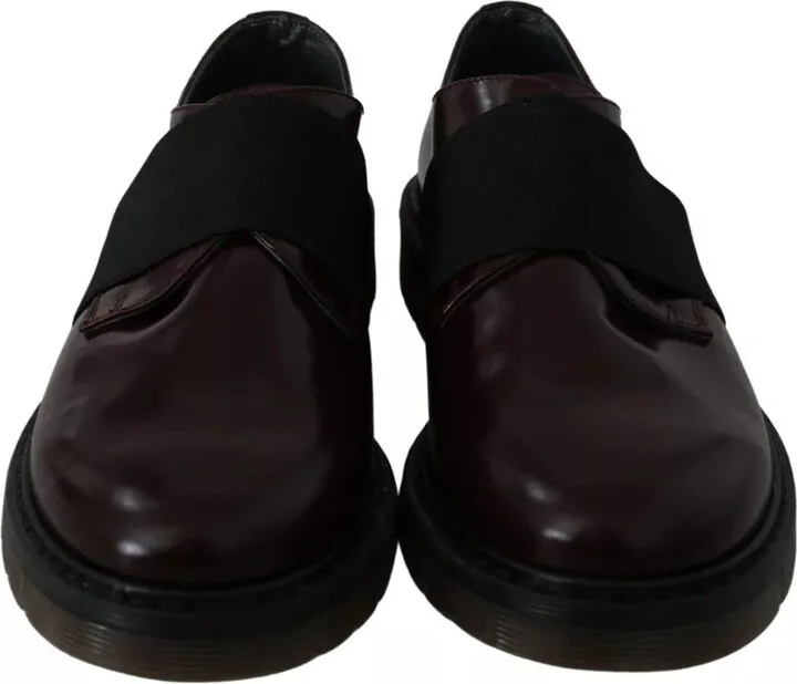 Dark Brown Leather Elastic Strap Women's Shoes (Pre-Owned) - Image 4