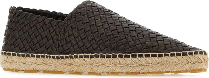 Dark Brown Leather Espadrilles - Image 2
