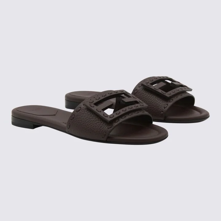 Dark Brown Leather Flats - Image 2
