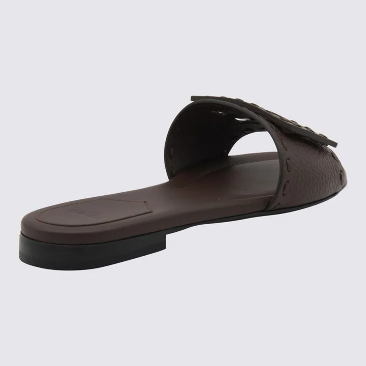 Dark Brown Leather Flats - Image 3