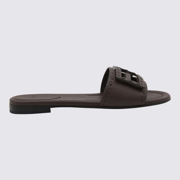 Dark Brown Leather Flats