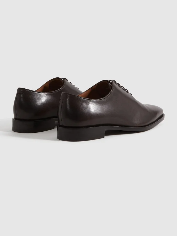 Dark Brown Leather Lace-up Shoes - Image 4