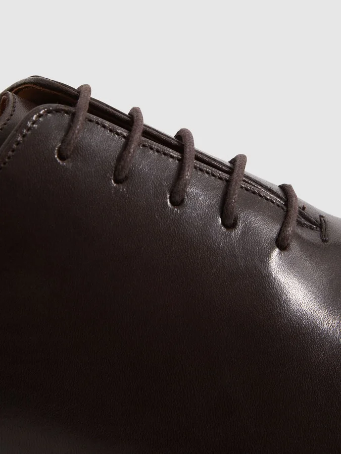 Dark Brown Leather Lace-up Shoes - Image 5