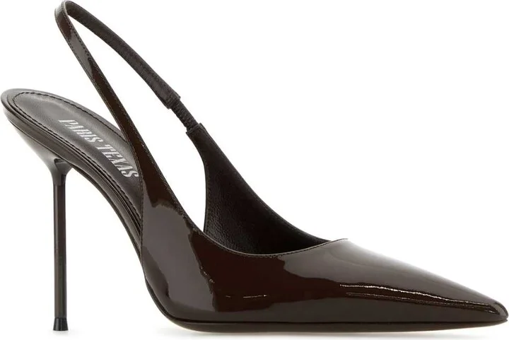 Dark Brown Leather Lidia Pumps - Image 2
