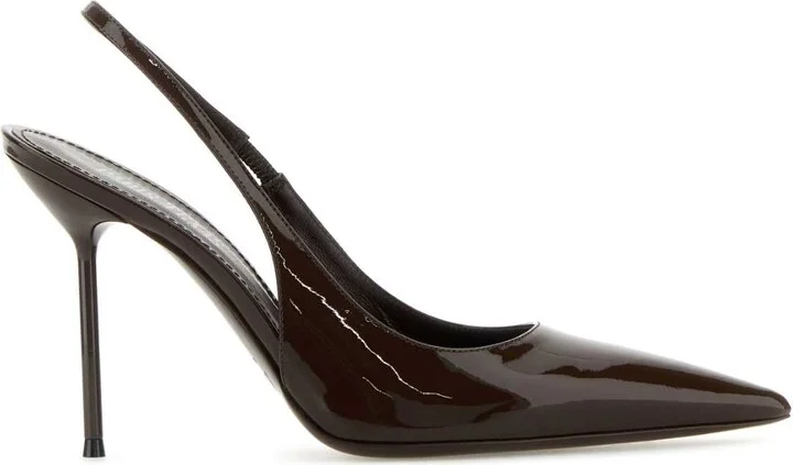 Dark Brown Leather Lidia Pumps