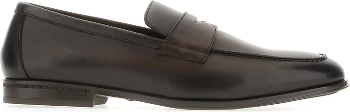 Dark Brown Leather Loafers