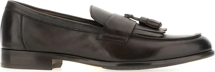 Dark Brown Leather Loafers