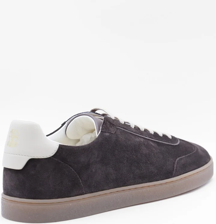 Dark Brown Leather Sneakers - Image 3