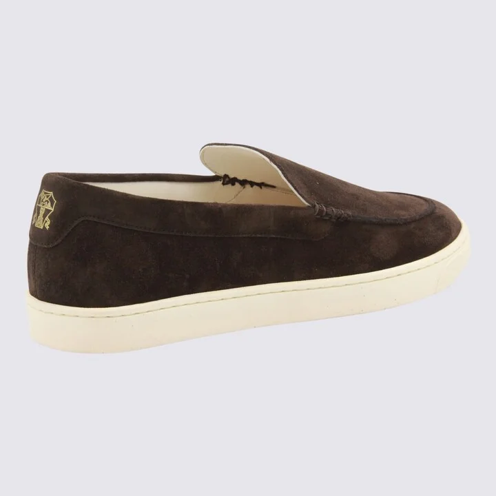 Dark Brown Leather Sneakers - Image 3