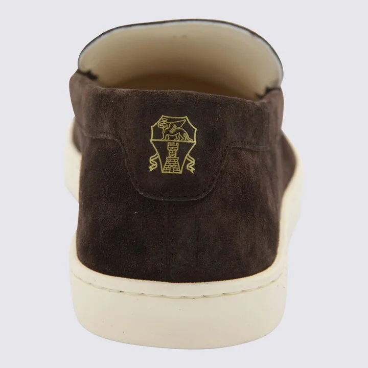Dark Brown Leather Sneakers - Image 4