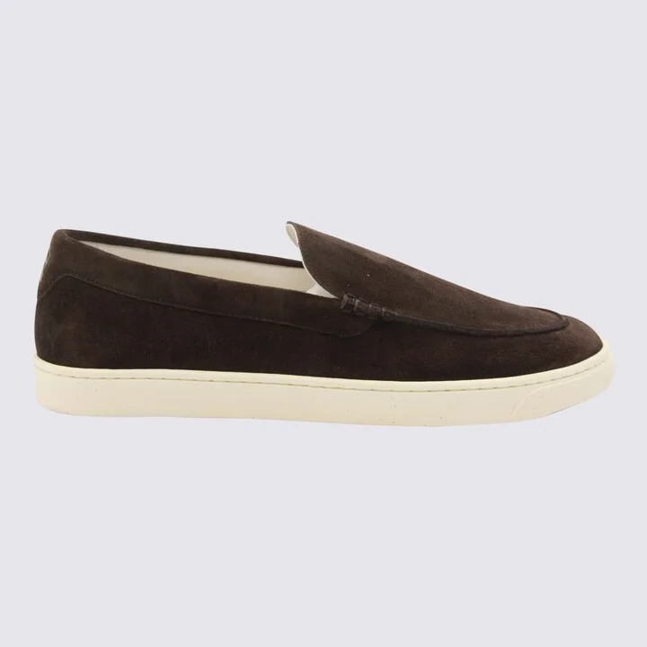 Dark Brown Leather Sneakers