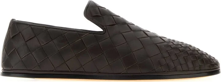 Dark Brown Leather Sunday Slippers