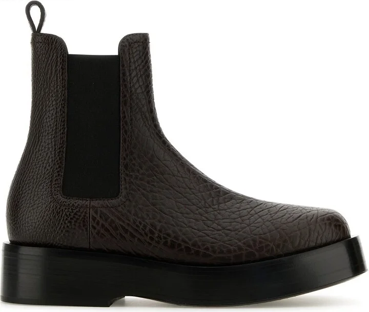 Dark brown leather Torino ankle boots