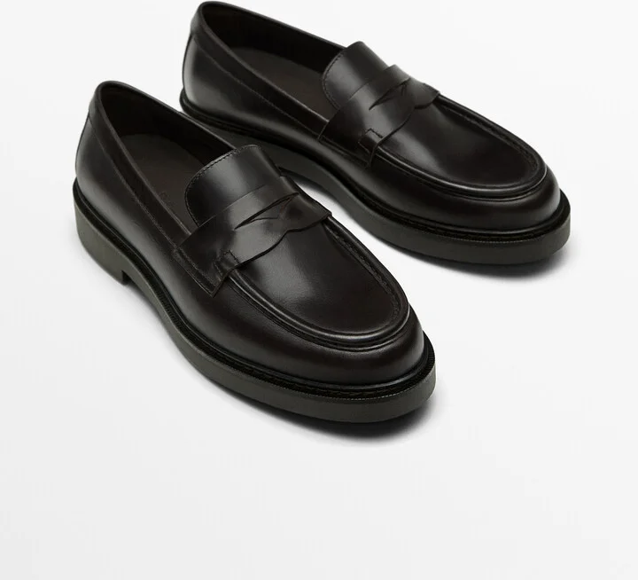 Dark Brown Moc Toe Loafers - Image 3