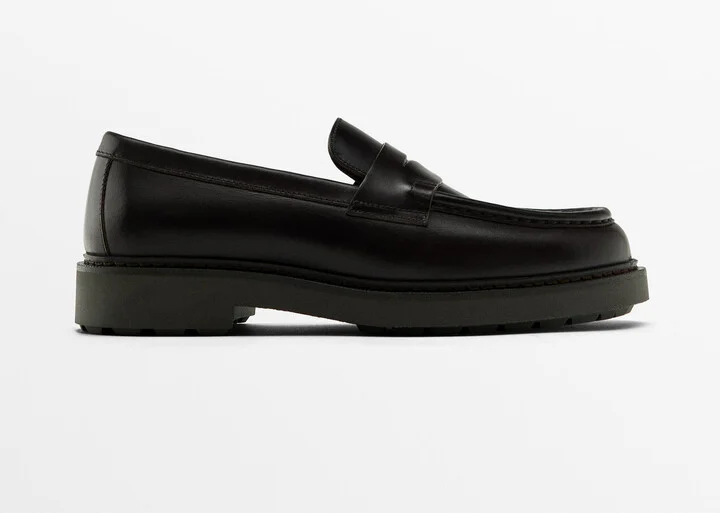 Dark Brown Moc Toe Loafers