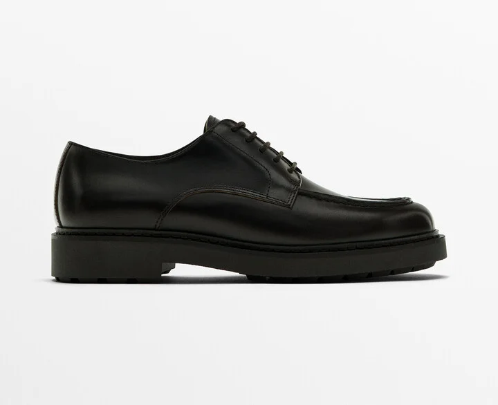Dark Brown Moc Toe Shoes - Image 2