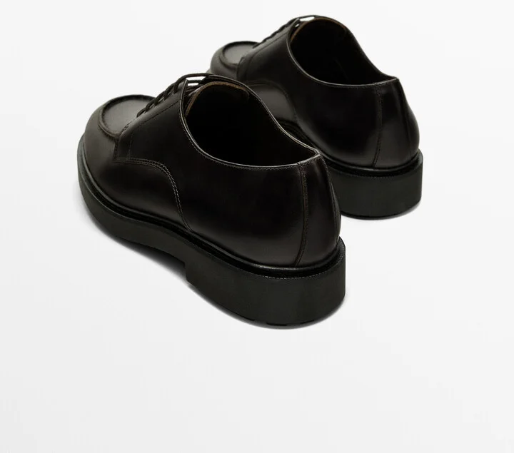 Dark Brown Moc Toe Shoes - Image 4