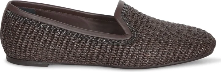 Dark Brown Raffia Loafer
