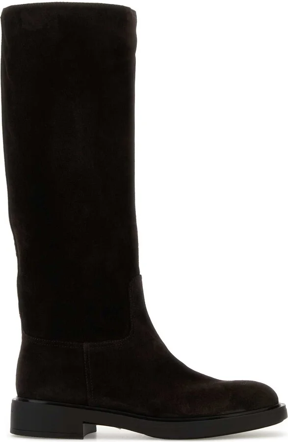 Dark Brown Suede Ascott Boots