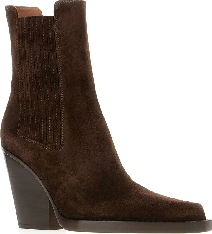Dark Brown Suede Dallas Ankle Boots - Image 2