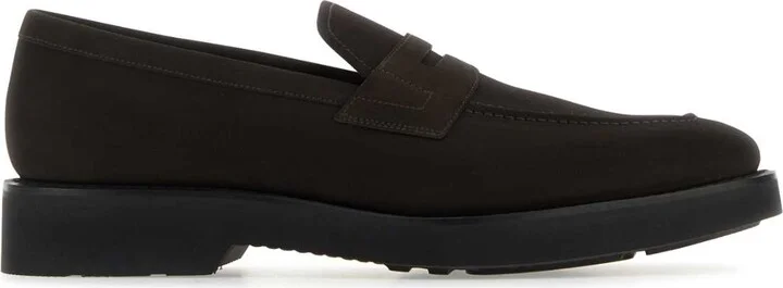 Dark Brown Suede Parham L Loafers
