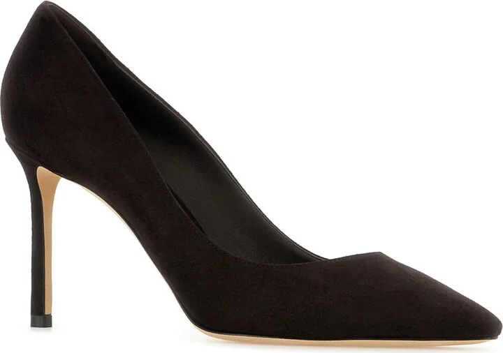 Dark Brown Suede Romy Pumps - Image 2