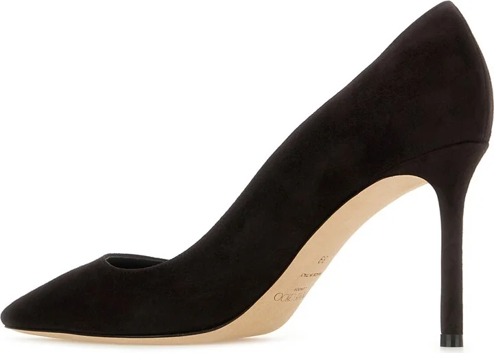 Dark Brown Suede Romy Pumps - Image 3