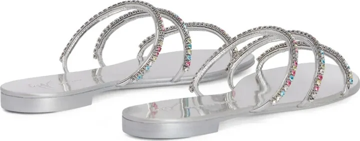 Dark Colorful crystal-embellished slides - Image 3