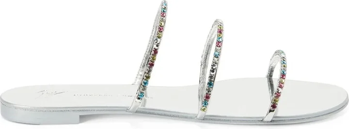 Dark Colorful crystal-embellished slides