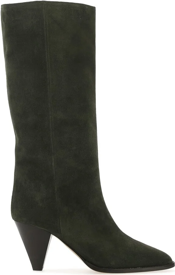 Dark green suede Lispa boots
