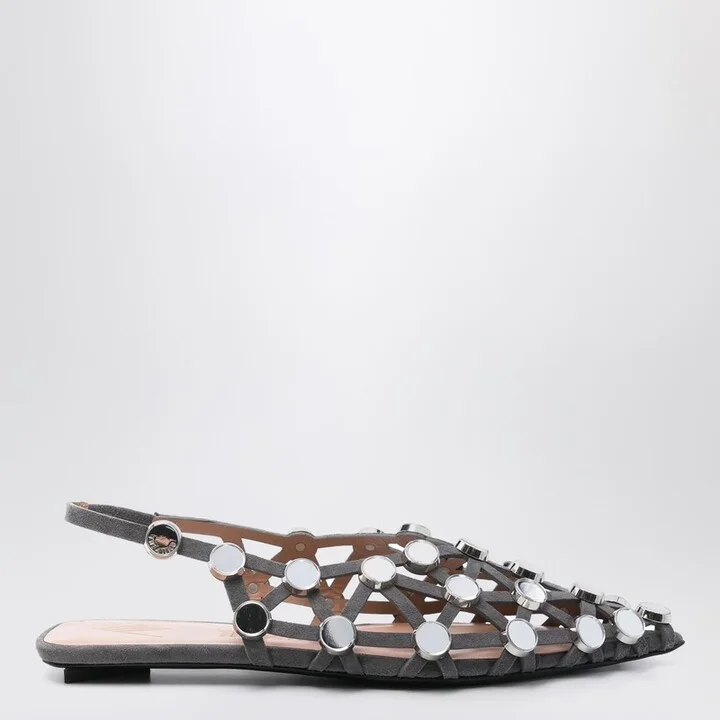 Dark grey Grid ballerina