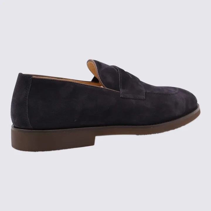 Dark Navy Leather Loafers - Image 3