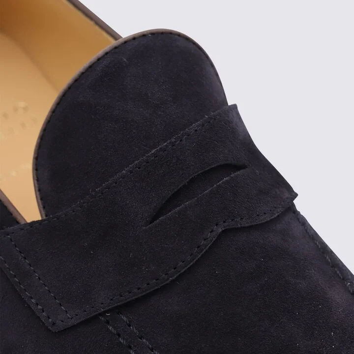 Dark Navy Leather Loafers - Image 4