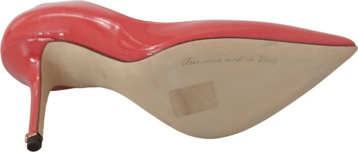 Dark Pink Patent Leather Heels Women's Pumps - Image 2