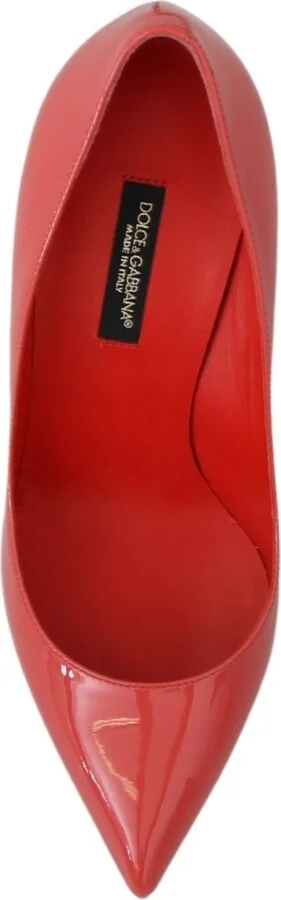 Dark Pink Patent Leather Heels Women's Pumps - Image 3