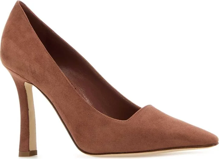 Dark Pink Suede Moira Pumps - Image 2