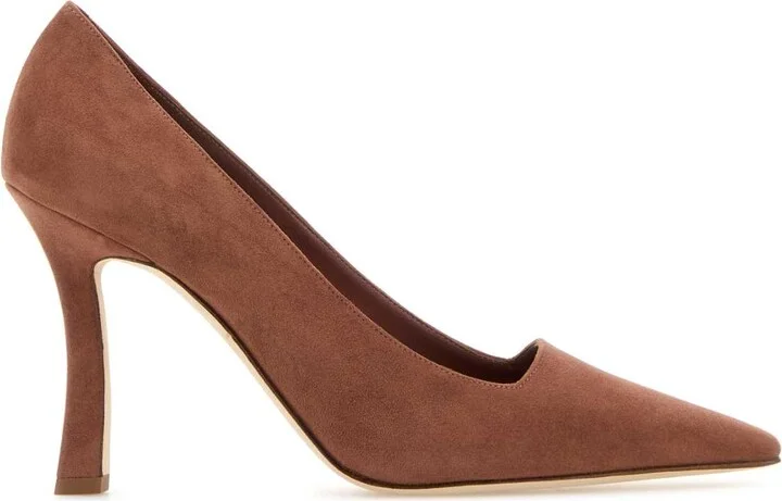 Dark Pink Suede Moira Pumps